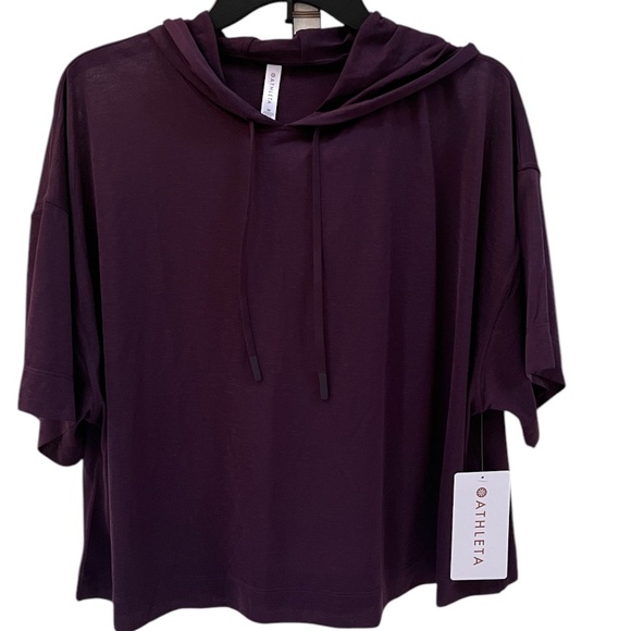 Athleta Vapor Hooded Tee Purple M NWT - Picture 8 of 10